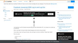 
                            8. Facebook Javascript SDK Log In and Log Out - Stack Overflow