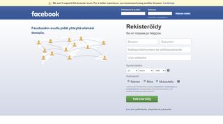 
                            1. Facebook – kirjaudu sisään tai rekisteröidy
