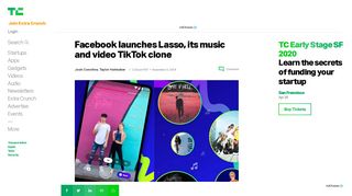 
                            13. Facebook launches Lasso, its music and video TikTok clone ...