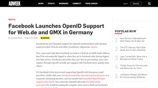 
                            13. Facebook Launches OpenID Support for Web.de and GMX in ...