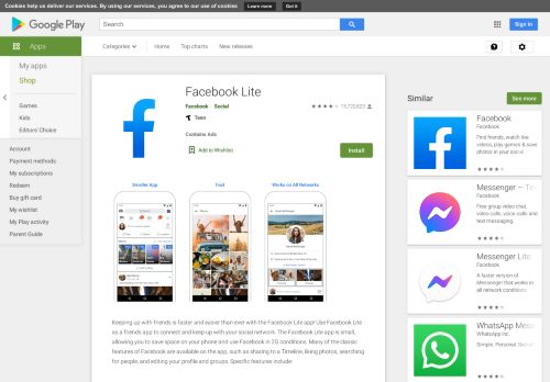 
                            3. Facebook Lite – Aplicații pe Google Play