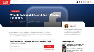 
                            10. Facebook Lite: Is It a Worthy Facebook Replacement? - MakeUseOf