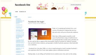 
                            6. Facebook lite login - facebook lite - Google Sites