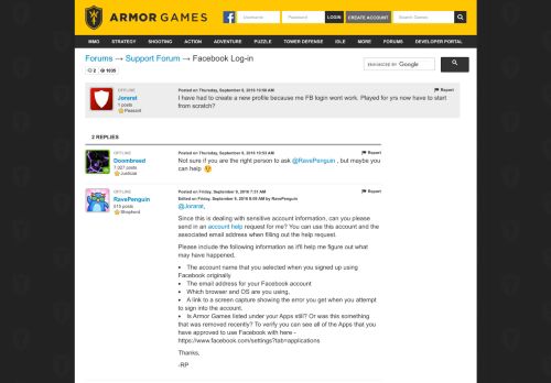 
                            2. Facebook Log-in - Armor Games Community