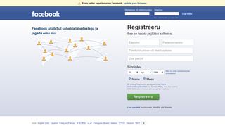 
                            8. Facebook – logi sisse või registreeru