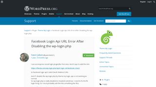 
                            9. Facebook Login Api URL Error After Disabling the wp-login.php ...