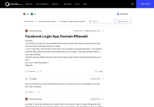 
                            13. Facebook Login App Domain #Rawabi | Wix Code Forum