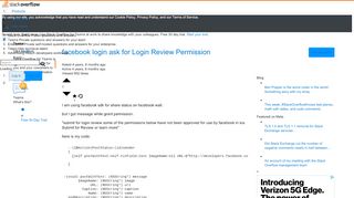 
                            7. facebook login ask for Login Review Permission - Stack Overflow