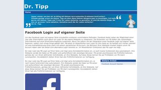 
                            6. Facebook Login auf eigener Seite - Dr. Tipp