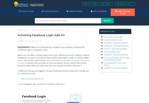 
                            8. Facebook Login - Brilliant Directories - Support