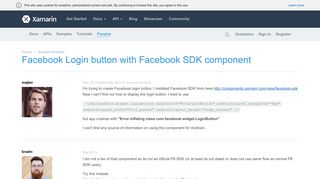 
                            5. Facebook Login button with Facebook SDK component — Xamarin ...