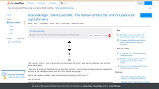 
                            1. facebook login : Can't Load URL: The domain of this URL isn't ...