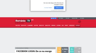 
                            10. FACEBOOK LOGIN: De ce nu merge Facebook în România - RTV.net