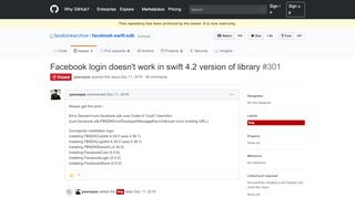 
                            5. Facebook login doesn't work in swift 4.2 version of library · Issue #301 ...