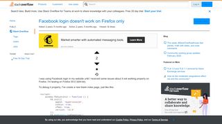 
                            11. Facebook login doesn't work on Firefox only - Stack Overflow