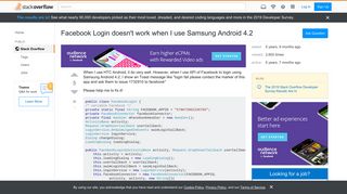 
                            8. Facebook Login doesn't work when I use Samsung Android 4.2 - Stack ...