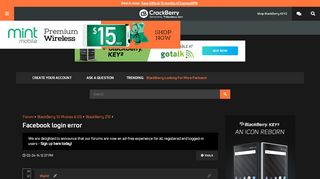 
                            11. Facebook login error - BlackBerry Forums at CrackBerry.com