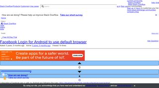 
                            2. Facebook Login for Android to use default browser - Stack Overflow