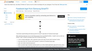 
                            10. Facebook login from Samsung SmartTV - Stack Overflow