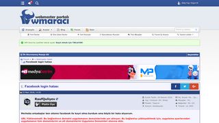 
                            6. Facebook login hatası | WM Aracı