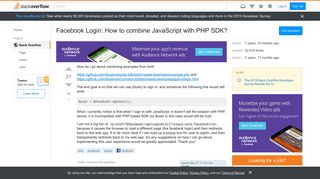 
                            8. Facebook Login: How to combine JavaScript with PHP SDK? - Stack ...