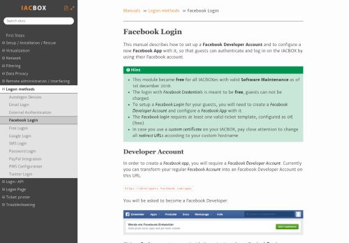 
                            7. Facebook Login — IAC-BOX 1.0 documentation