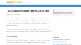 
                            12. Facebook Login Implementation for Android Apps - Zoftino