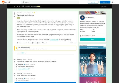 
                            1. Facebook login issue : pokemongo - Reddit