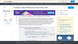 
                            7. Facebook Login Not Returning User access_token - Stack Overflow