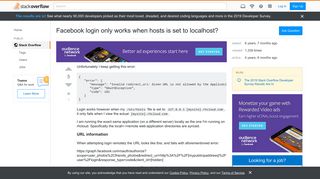 
                            5. Facebook login only works when hosts is set to localhost? - Stack ...