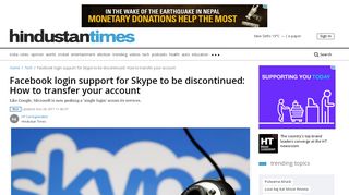 
                            10. Facebook login support for Skype to be discontinued: How to ...