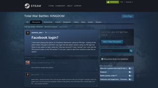 
                            7. Facebook login? :: Total War Battles: KINGDOM General Discussions