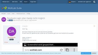 
                            6. Facebook Login über Handy nicht möglich - Resolved - WoltLab® - Forum