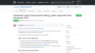 
                            11. Facebook Login Unsuccessful debug_token response from Facebook ...