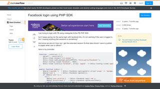 
                            12. Facebook login using PHP SDK - Stack Overflow