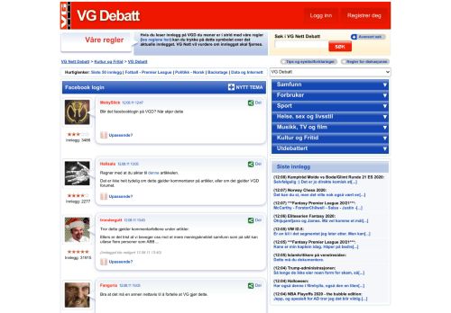 
                            8. Facebook login - VG Debatt - VG Nett Debatt