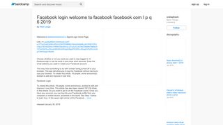 
                            9. Facebook login welcome to facebook facebook com l p q 6 2019 ...