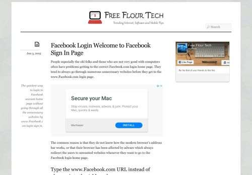 
                            8. Facebook Login Welcome to Facebook Sign In Page - Freeflour.com