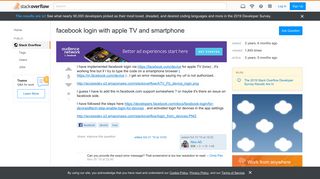 
                            5. facebook login with apple TV and smartphone - Stack Overflow