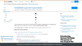 
                            8. FACEBOOK Login with Custom Button - Stack Overflow