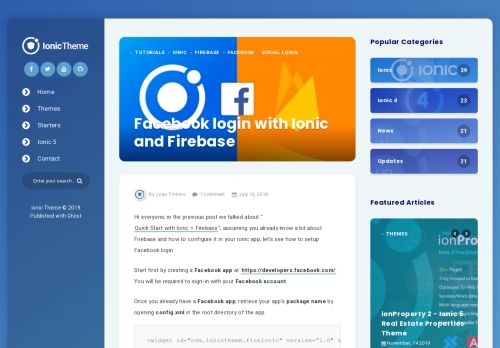 
                            11. Facebook login with Ionic and Firebase | Ionic Theme