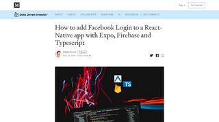 
                            11. Facebook Login with React-Native, Expo, Firebase and Typescript