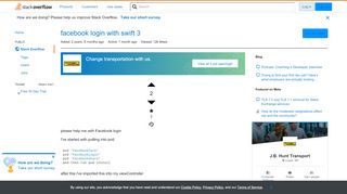 
                            8. facebook login with swift 3 - Stack Overflow