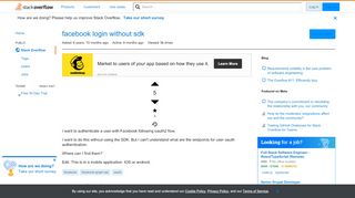 
                            6. facebook login without sdk - Stack Overflow