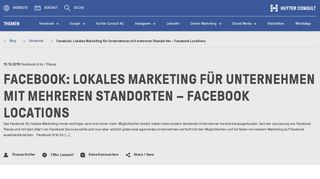 
                            6. Facebook: Lokales Marketing für Unternehmen mit mehreren Standorten