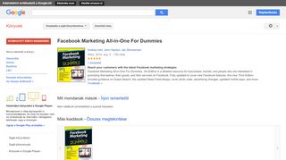 
                            6. Facebook Marketing All-in-One For Dummies - A Google Könyvek találata