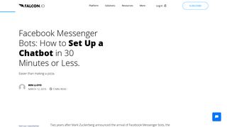 
                            7. Facebook Messenger Bots: How to Set Up a Chatbot in 30 Minutes or ...