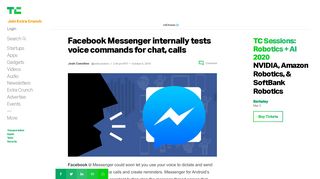 
                            13. Facebook Messenger internally tests voice commands for chat, calls ...
