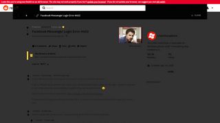 
                            10. Facebook Messenger Login Error #602 : windowsphone - Reddit