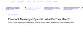 
                            4. Facebook Messenger Symbols: What Do They Mean? | Grazia